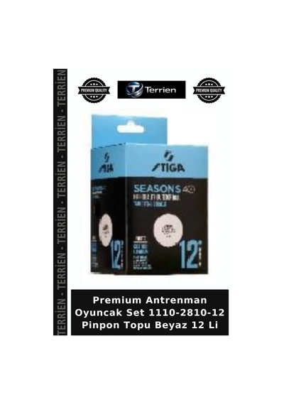 Premium Antrenman Oyuncak Set 1110-2810-12 Pinpon Topu Beyaz 12 Li