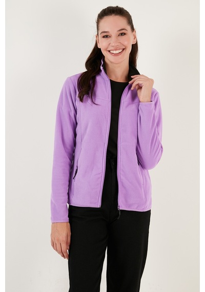 Lela Kadın Polar Hırka 5907002 Lila