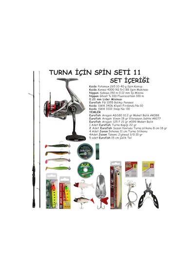Turna Avı İçin Spin Olta Seti 11