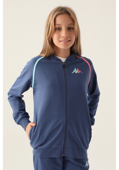 Kappa Zippered Lacivert Kız Çocuk Sweatshirt 5274-43451 Lacivert