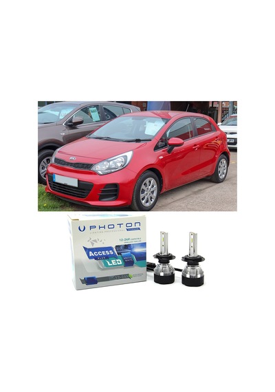 Kia Rio Uzun + Kısa Far Ampulü H4 Access Yeni Seri Beyaz 2011-2017