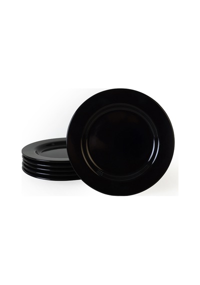 Keramika Siyah Assos Pasta Tabağı 22 Cm 6 Adet 650 Siyah