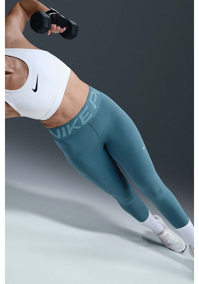 Nike Pro Sculpt Dri Fit High Rise Full Length Leggings Kadın Yüksek Bel Antrenman Tayt Açık Mavi