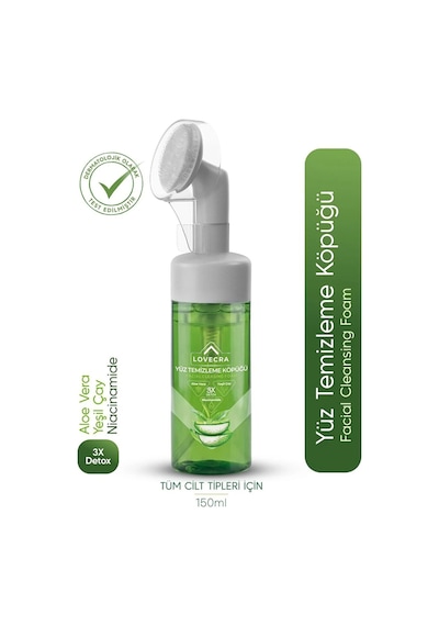 Aloe Vera Yüz Temizleme Köpüğü Gözenek Arındırıcı Derinlemesine Temizlik Canlılık 150 Ml
