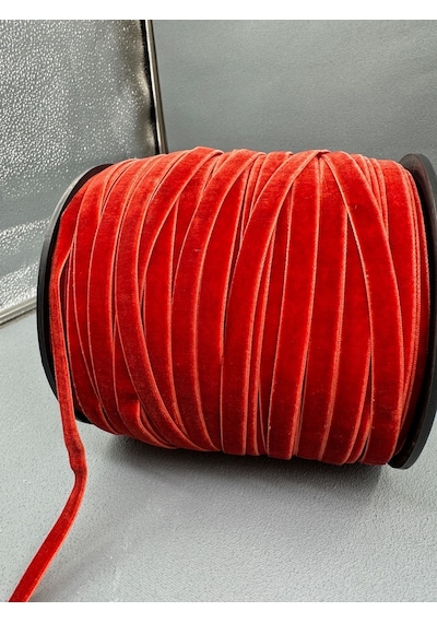 Paşateks- 1 Cm Düz Kadife-5 Metre -k.kiremit