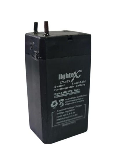 Lightex Lt-403 4Volt 0.3Amper Akü 20X26X48Mm