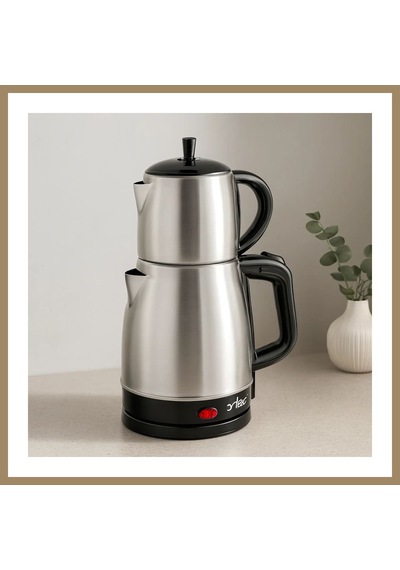 Bezos 2in1 Çaycı & Kettle Elektrikli Çay Makinesi 1.7l + 0.7l Çelik 22