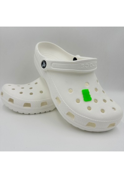 Crocs Terlik Süsü Ve Aksesuarı , Çanta Süsü Jibbitz Hribo Ayıcık Şeffaf Alt 04 Görsel Figür Aksesuar Neon Yeşil