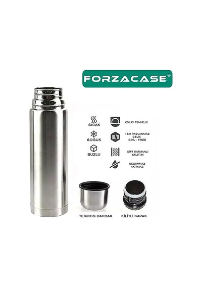 Kırmızı Paslanmaz Çelik Termos 450ml Çok Renkli
