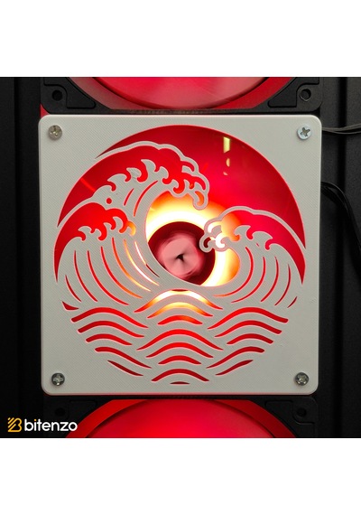Ocean Wave 120x120 Mm Beyaz Çerçeveli Oyun Pc Aksesuarı, Masaüstü Bilgisayar Fan Kapağı