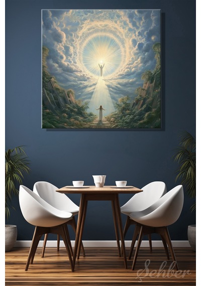 Lourry Legarde'ın Eternal Radiance İsimli Dini Temalı Eseri Dijital Kare Kanvas Tablo 4284 Çok Renkli