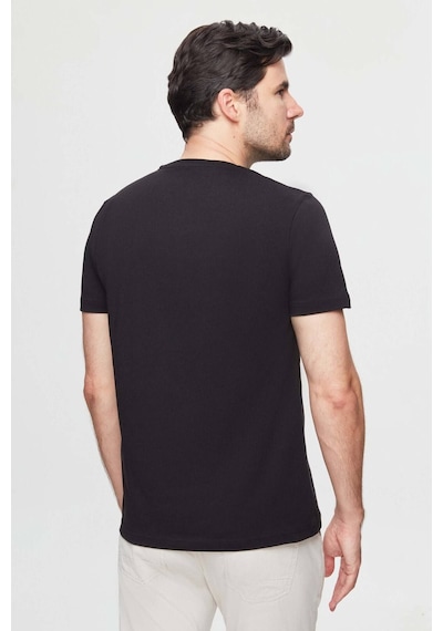 D's Damat Regular Fit Siyah Baskılı %100 Pamuk T-shirt 2EC14ORT05214 Siyah