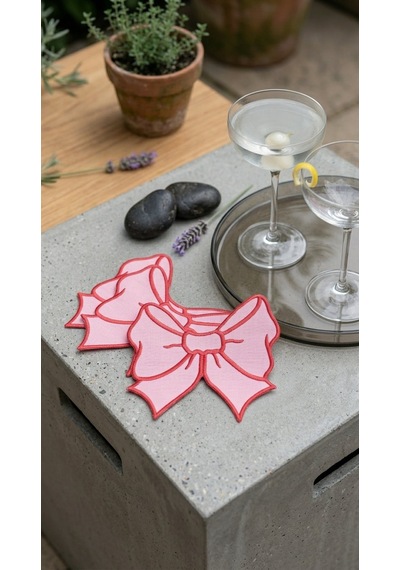 Rosea Blush Embroidered Kokteyl Peçetesi