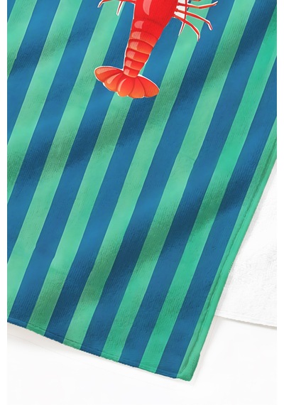 Yengeç Temalı Çizgili Marine Plaj Havlusu - Turkuaz Lacivert Denizci Hızlı Kuruyan Mikrofiber Havlu Pastel İncisi Yengeç Temalı Çizgili Marine Plaj Havlusu - Turkuaz Lacivert Denizci Hızlı Kuruyan Mikrofiber Havlu Pastel İncisi