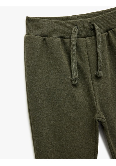Koton Beli Lastikli Şardonlu Basic Jogger Eşofman Altı Yeşil 6wmb40017tk Yeşil