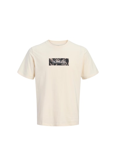 Jack & Jones Montauk Front Erkek Krem Tişört 12297890-anw