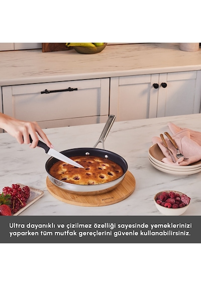 Karaca Plasma Steel 316+ 3Ply Yanmaz Yapışmaz Çelik Tava 30 cm