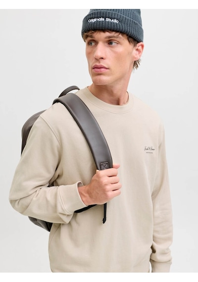 Jack & Jones Jjearchıve Graphıc Sweat Crew Neck Noos Ekru Erkek Sweatshirt 12287995