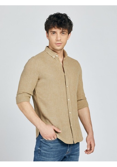 LOFT Regular Fit Erkek Gömlek U.kol Lf2027070 Q1.v1 Bej