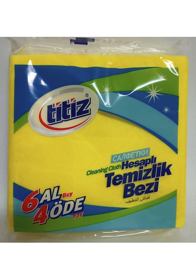 Titiz Hesaplı Temizlik Bezi Sarı 6 Adet