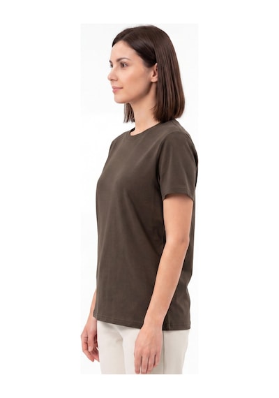 Goffra Kadın Vision Bisiklet Yaka Premium Kalite Yoğun Dokulu Pamuklu T-shirt Kahverengi W101-r0220-06 Goffra Kadın Vision Bisiklet Yaka Premium Kalite Yoğun Dokulu Pamuklu T-shirt Kahverengi W101-r0220-06