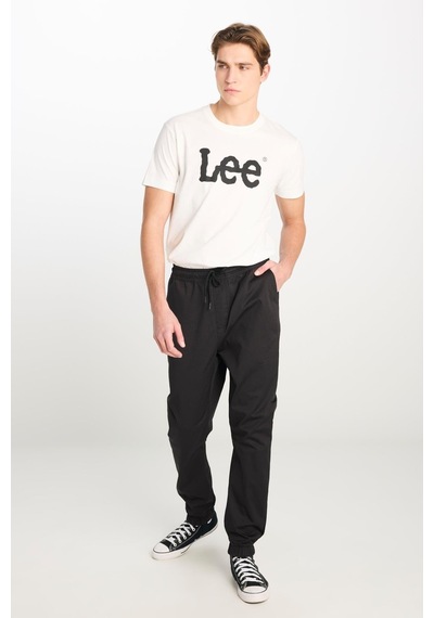 Lee Regular Fit Normal Kesim Ribanalı Paça Pamuklu Siyah Jogger Pantolon