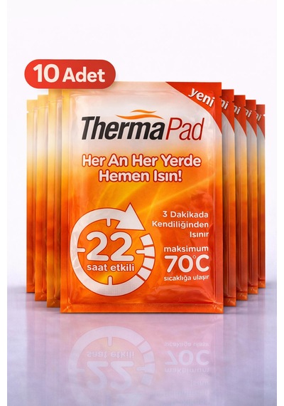Thermapad Pratik Cep Sobası 10 Adet 22 Saate Kadar Etkili Turuncu