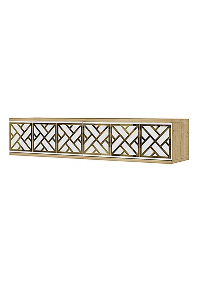 Da1238dbg Arex Dresuar , Antre Hol Rafı Safirmeşe-beyaz-gold 120cm