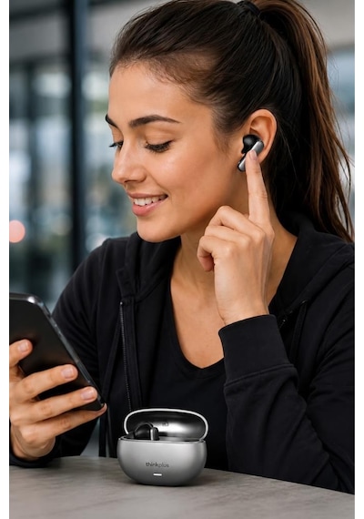 Lenovo Thinkplus Bluetooth Kulaklık Akıllı Anc Tws 5.4 Kablosuz Kulaklık Lp51 Pro Gri