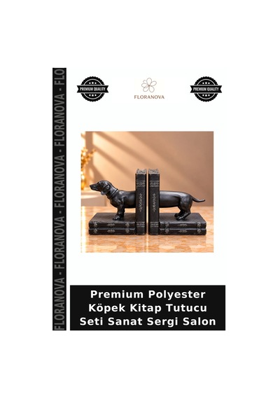 Premium Polyester Köpek Kitap Tutucu Seti Sanat Sergi Salon