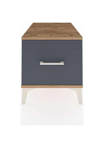 Kronos Komodin Tek Çekmeceli 44x59x48 Çam-antrasit Atlas Çam