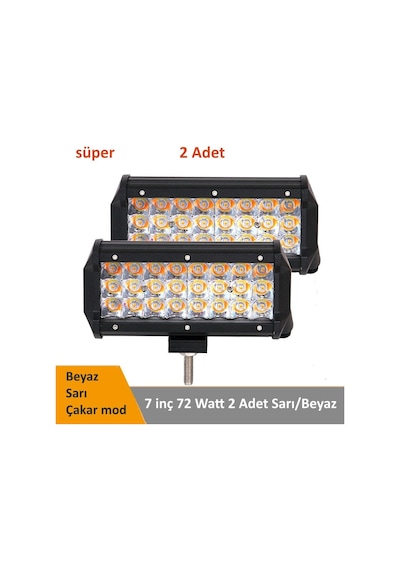 Tepe Led Bar Off Road 12-24v Üç Modlu Beyaz Sarı / Çakar Lass281