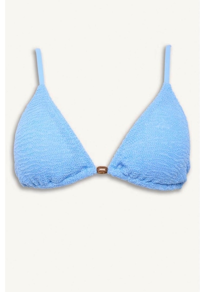 Defacto Regular Fıt Kırışık Dokulu Mavi Bikini Üstü E0205ax26smbe552 Mavi-be552