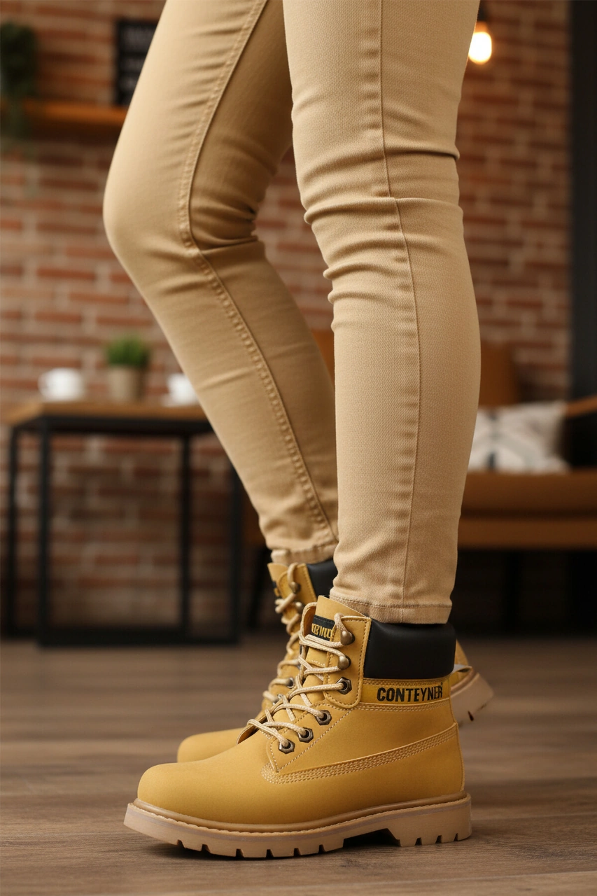 Camel Nubuk Soğuğa Dirençli Kaymaz Unisex Bot 922 G Camel Nubuk