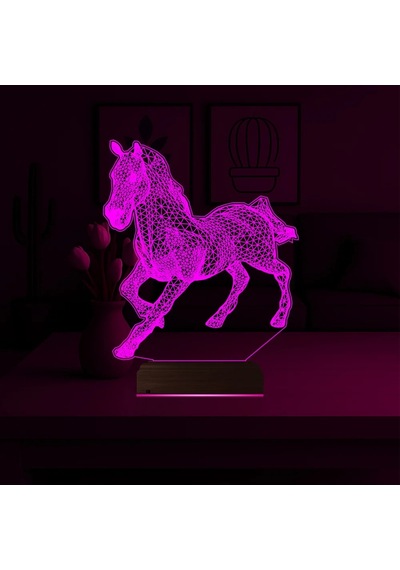 Luvivia At Tasarım 3d Lamba - Masa Gece Lambası V5 Şeffaf