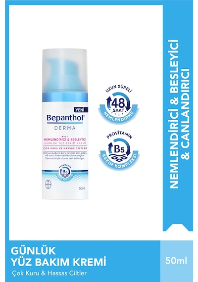 Bepanthol Derma Nemlendirici & Besleyici Günlük Yüz Bakım Kremi 50 ML