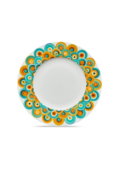 Pasabahce Bubble Art Porselen Pasta Tabağı - 1 Adet Çok Renkli