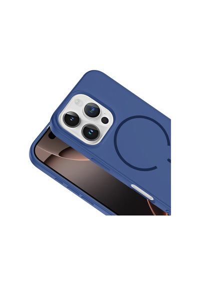 Apple Uyumlu iPhone 16 Pro Kılıf Magsafe Destekli Kamera Korumalı Yumuşak Silikon Ata Pro Tech Mürdüm