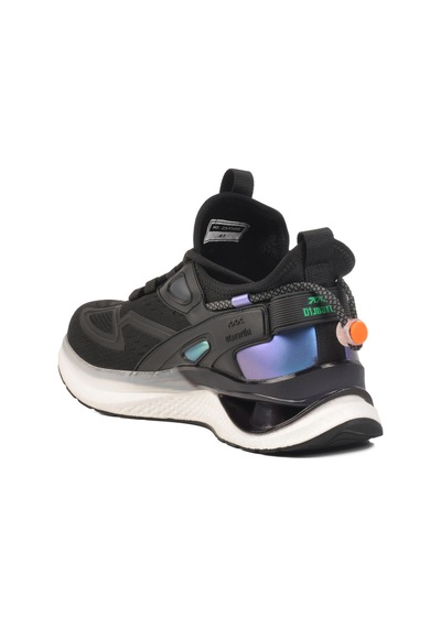 Siyah Anorak Hafif Esnek Hava Alabilen Erkek Spor Ayakkabı 25y508 M Siyah