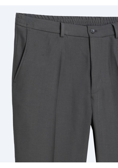 Kip Haki Çizgili Modern Fit Takım Elbise