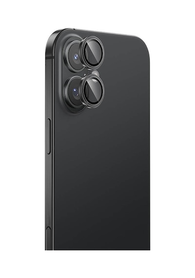 Apple Uyumlu   iPhone 16 Plus Benks Parlama Önleyici Glass Warrior Metal Kamera Lens Koruyucu Siyah