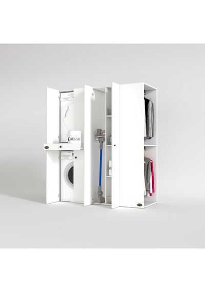 Kenzlife Çamaşır-Kurutma Makinesi Dolabı Ve Giysi Dolabı Çekmeceli Eşari Sağ Byz 187 160 60 % 100 Full Mdf Çok Renkli Kenzlife Çamaşır-Kurutma Makinesi Dolabı Ve Giysi Dolabı Çekmeceli Eşari Sağ Byz 187 160 60 % 100 Full Mdf Çok Renkli