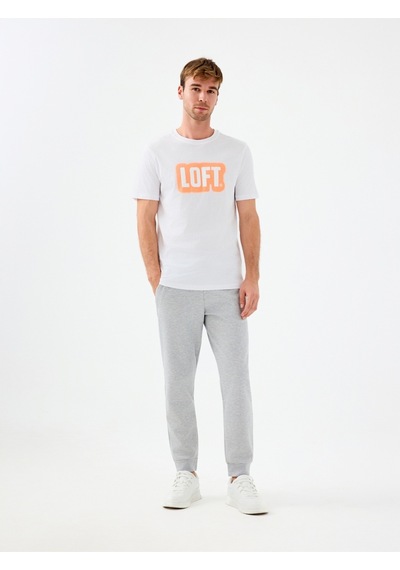 Regular Fit Erkek Tshirt K.kol White Orange
