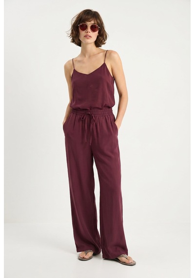 Askılı Dokuma Modal Bluz Pantolon Alt-üst Takım 9298 60281024 - Koyu Bordo