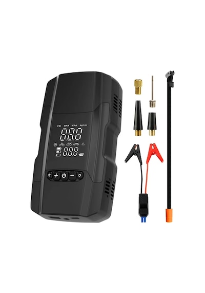 Şarjlı 10.000 Mah Akıllı Dijital Lastik Şişirme Pompası 150 Psı 12v Akü Şarj Takviyeli