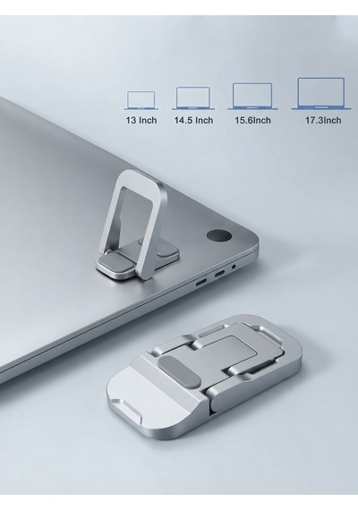 Katlanır Yükseltici Mini Laptop Ayakları 2 Adet Taşınabilir Mini Alüminyum Laptop Standı & Soğutucu Destek