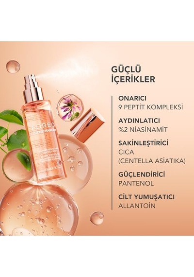 Supercharged Cilt Bariyeri Yenileyici Esans Spreyi 110 Ml Kolajen Güçlendirici Nemlendirici Sprey Yüz Kolajen Peptit
