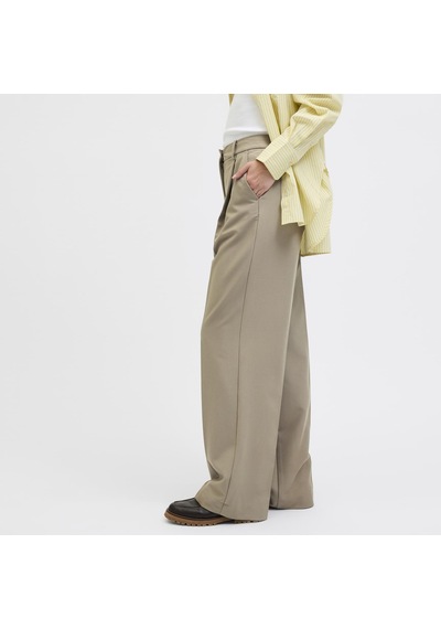 Jack & Jones Kadin Yüksek Bel Dokuma Pantolon - Ellis - 12248958 Brindle