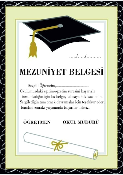 Mezuniyet Dik A4