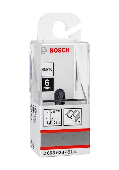 Bosch 6mm Şaftlı Dayamaklı Fitil Freze Ucu 6 9,5 2608628451
